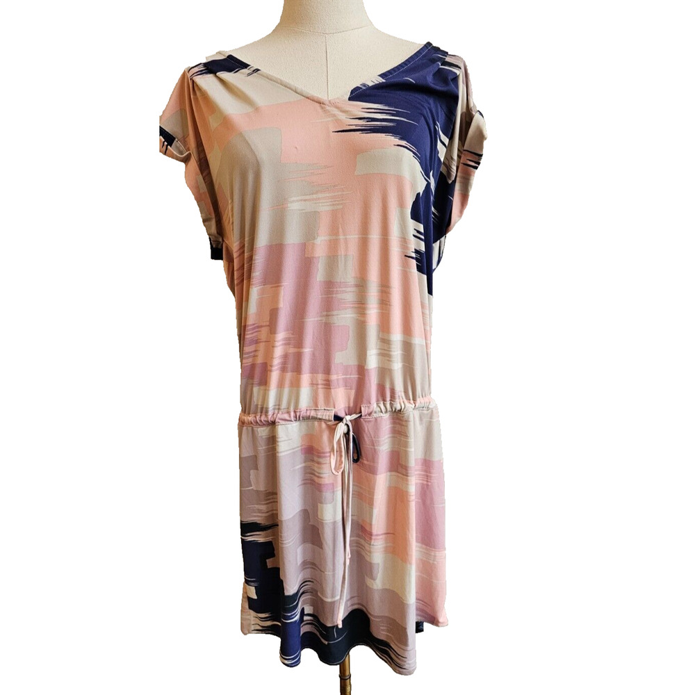 Tori Richard Honolulu Drop Waist Mini Dress Stretch Sz Large